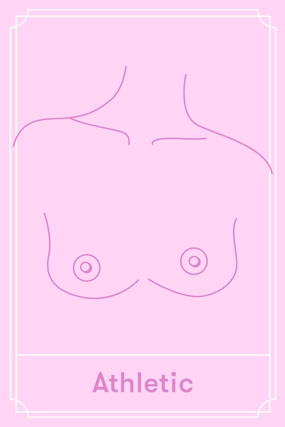 Athletic types of breast shapes