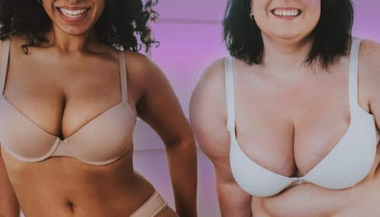 Different types of breast shapes