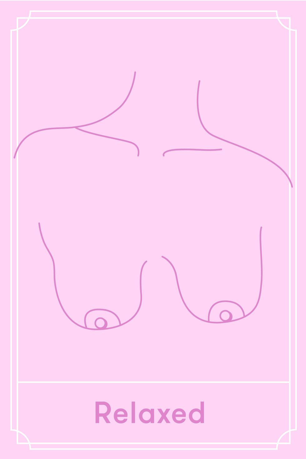 Relaxed types of breast shapes